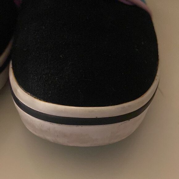 Vans Camryn Black/White Plaid, Turquoise and Purple Trim Womens Size 7 - Picture 4 of 11